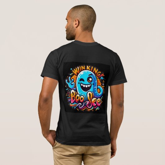 Winking Boo Jee ghost T-shirt (Achterkant volledig)