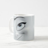 Winking Cartoon Face 3D Mok 11 (Voorkant links)