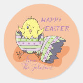 Winking Chick Hatching van Egg Easter Sticker (Voorkant)