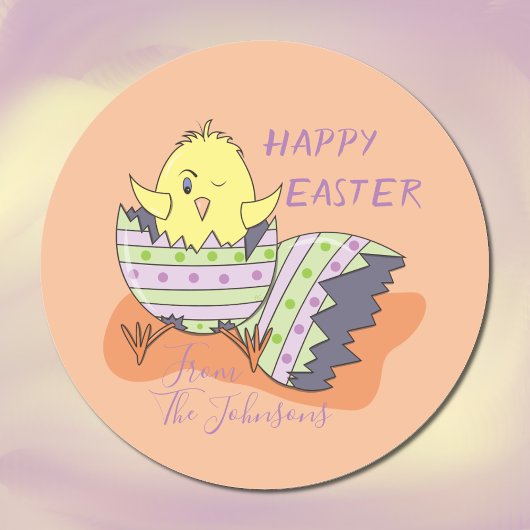 Winking Chick Hatching van Egg Easter Sticker