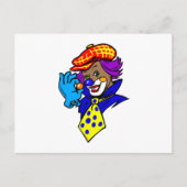 Winking Clown met marmer Briefkaart (Voorkant)