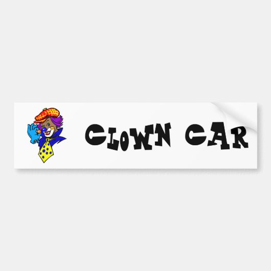 Winking Clown met marmer Bumpersticker (Voorkant)