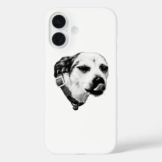 Winking Dog Case – Black and White Lick (Achterkant)
