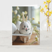 Winking Egg Springtime Scene Card Kaart (Gele Bloem)