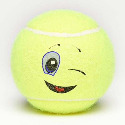 Winking Emoji Tennisballen (Achterkant)