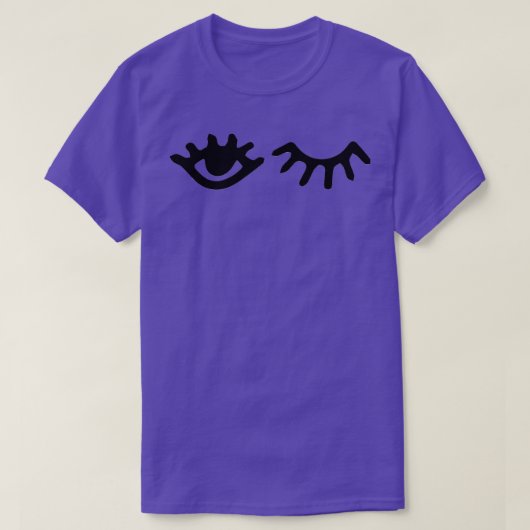 winking eyes wink eyes black and white 1 t-shirt (Design voorkant)