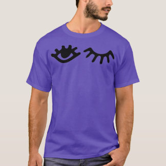 winking eyes wink eyes black and white 1 t-shirt