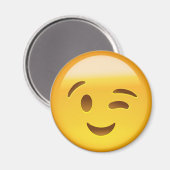 Winking Face Emoij Magneet (Voorkant / Achterkant)