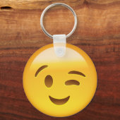 Winking Face Emoij Sleutelhanger (Voorkant)