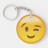 Winking Face Emoij Sleutelhanger (Voorkant)