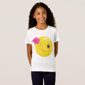 Winking Floral Emoji T-Shirt (Voorkant volledig)