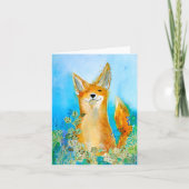 Winking Fox BLANK Wenskaart Bedankkaart (Voorkant)