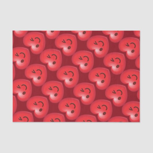 WInking Heart Emoji Tissuepapier (Voorkant)