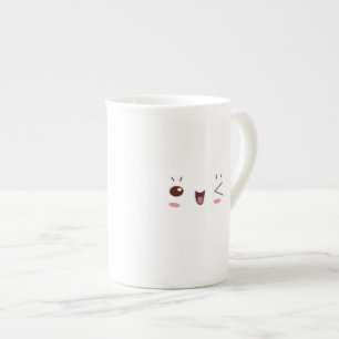 Winking Kawaii Porcelain Mok
