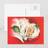 Winking  Kerstman Briefkaart (Voorkant / Achterkant)