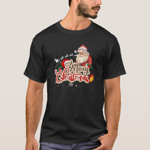 Winking Kerstman Vrolijk Kerstfeest T-shirt