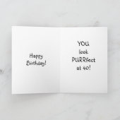 WINKING KITTEN ZEGT DAT U PURRfect KIJKT OP 40 Kaart (Binnen)
