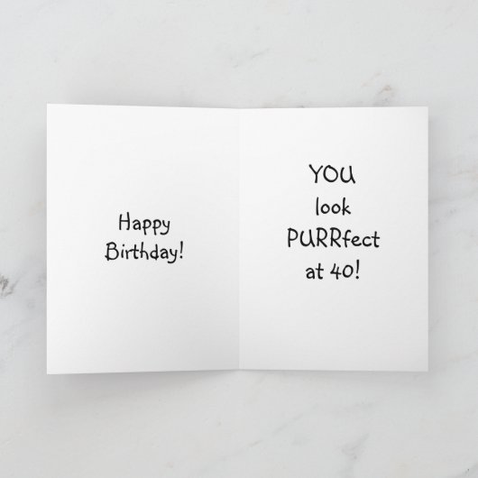 WINKING KITTEN ZEGT DAT U PURRfect KIJKT OP 40 Kaart (Binnen)