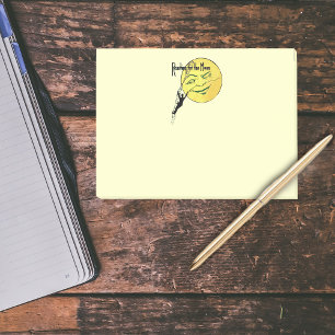 Winking Moon Man Ladder Reach for Moon Post-it® Notes