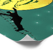  Winking Moon Man Ladder Reach for Moon Poster (Hoek)