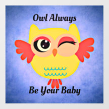 Winking Owl Muursticker
