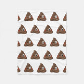 Winking Poop Emoji Fleece Deken (Voorkant)