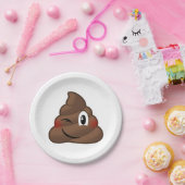 Winking Poop Emoji Papieren Bordje (Feest)
