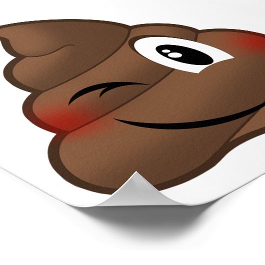 Winking Poop Emoji Poster (Hoek)