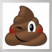 Winking Poop Emoji Poster (Voorkant)