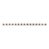 Winking Poop Emoji Satijnen Lint (Voorkant)