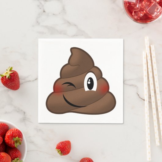 Winking Poop Emoji Servet (Insitu)