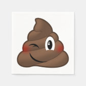 Winking Poop Emoji Servet (Voorkant)