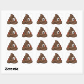 Winking Poop Emoji Vierkante Sticker (Vel)