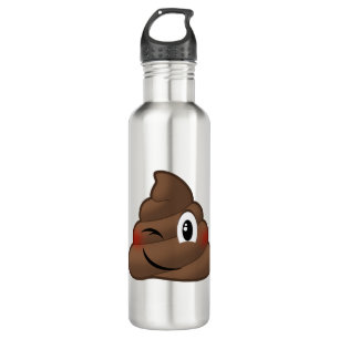 Winking Poop Emoji Waterfles