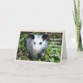Winking possum bedankkaart. bedankkaart