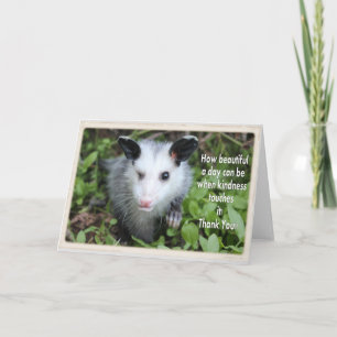 Winking possum bedankkaart. bedankkaart