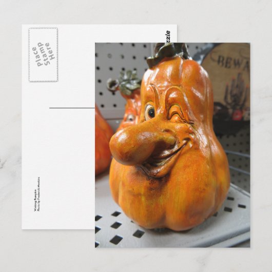 Winking Pumpkin Briefkaart (Voorkant / Achterkant)