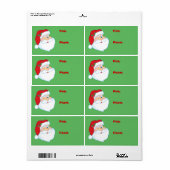 Winking Santa Christmas Gift Label Label (Full Sheet)