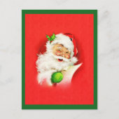 Winking Santa Claus Feestdagenkaart (Voorkant)