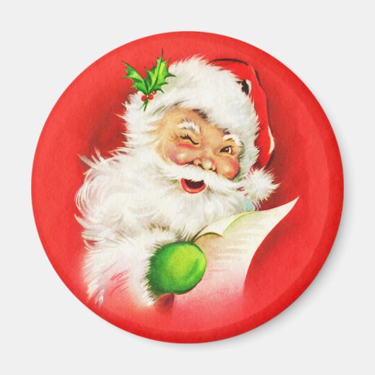 Winking Santa Claus Magneet (Voorkant)
