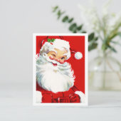 Winking Santa Feestdagenkaart (Staand voorkant)