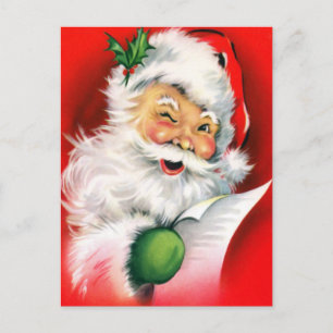 Winking Santa Feestdagenkaart