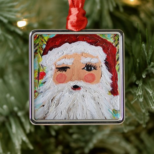 Winking Santa Ornament (Boom)