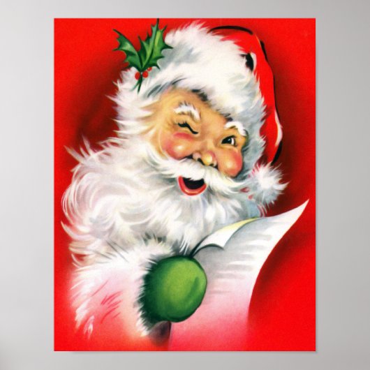 Winking Santa Poster (Voorkant)