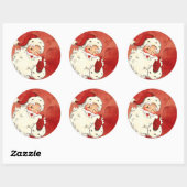 Winking Santa Ronde Sticker (Vel)