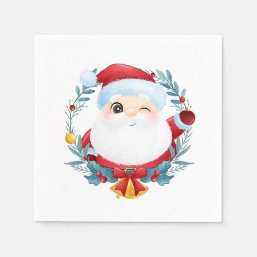 Winking Santa Servet (Voorkant)