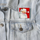 Winking Santa Vierkante Button 5,1 Cm (In situ)