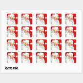 Winking Santa Vierkante Sticker (Vel)