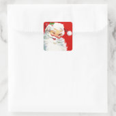 Winking Santa Vierkante Sticker (Tas)