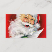 Winking Santa Visitekaartje (Achterkant)